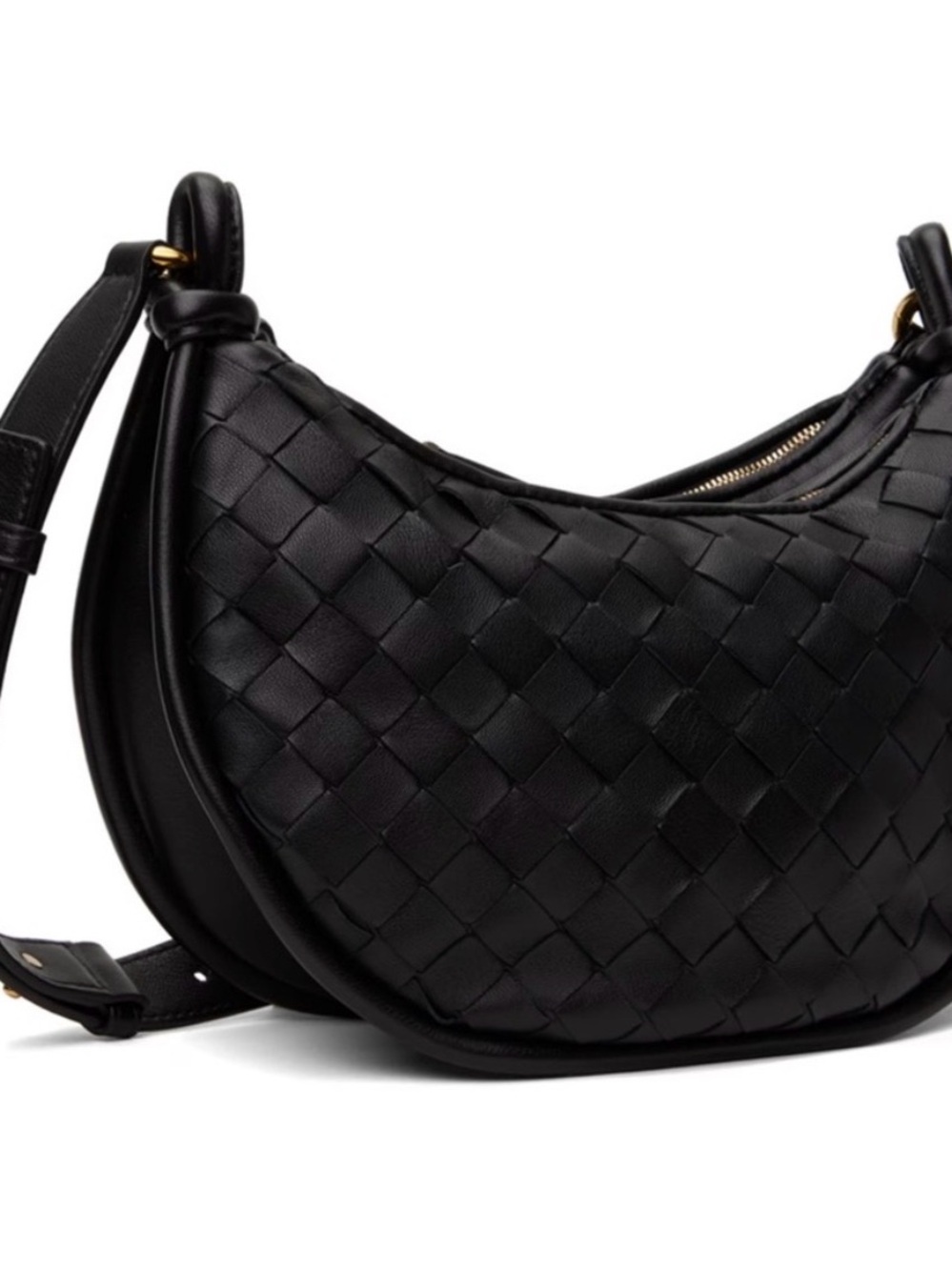 Bottega Veneta Gemelli Black Crescent Shoulder Bag New with Tags $3200
